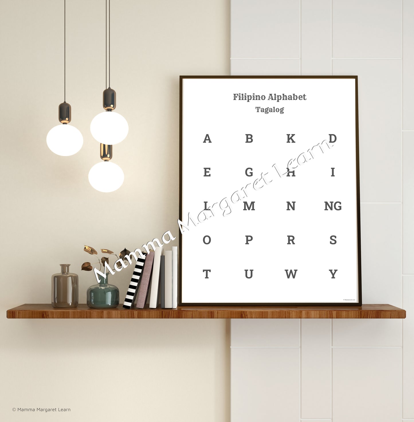 Tagalog Alphabet Poster | Chart, Minimalist