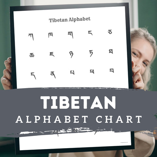 Tibetan Alphabet Poster | Chart, Minimalist