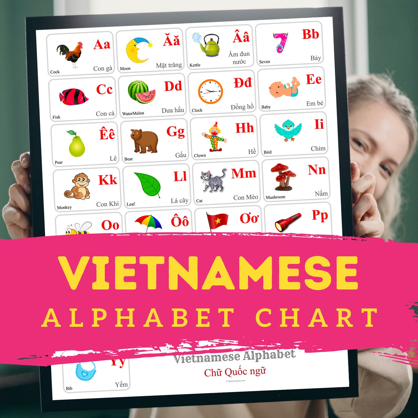 Vietnamese Alphabet Poster | Chart, Colorful