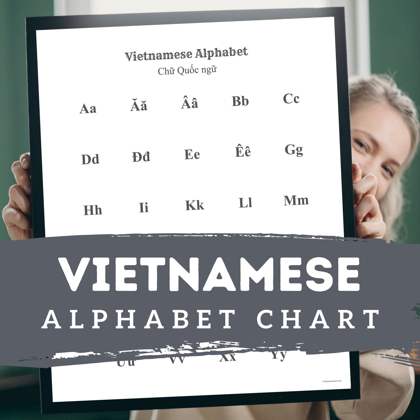 Vietnamese Alphabet Poster | Chart, Minimalist